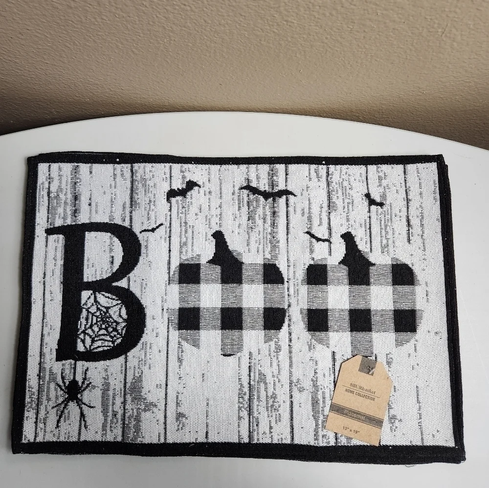 Twisted Anchor Trading Fall Halloween Buffalo Plaid Placemats-Set of 4 (NWT)